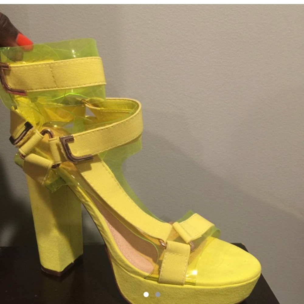 NEON YELLOW HEELS